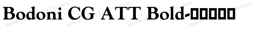 Bodoni CG ATT Bold字体转换